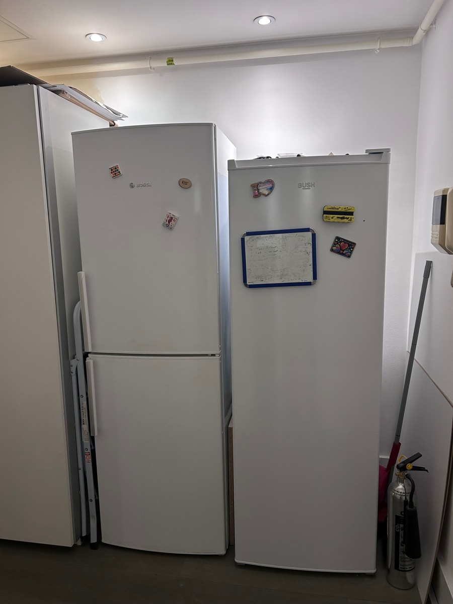 Before: two full-height fridges standing side by side in the client's Hyde Park home